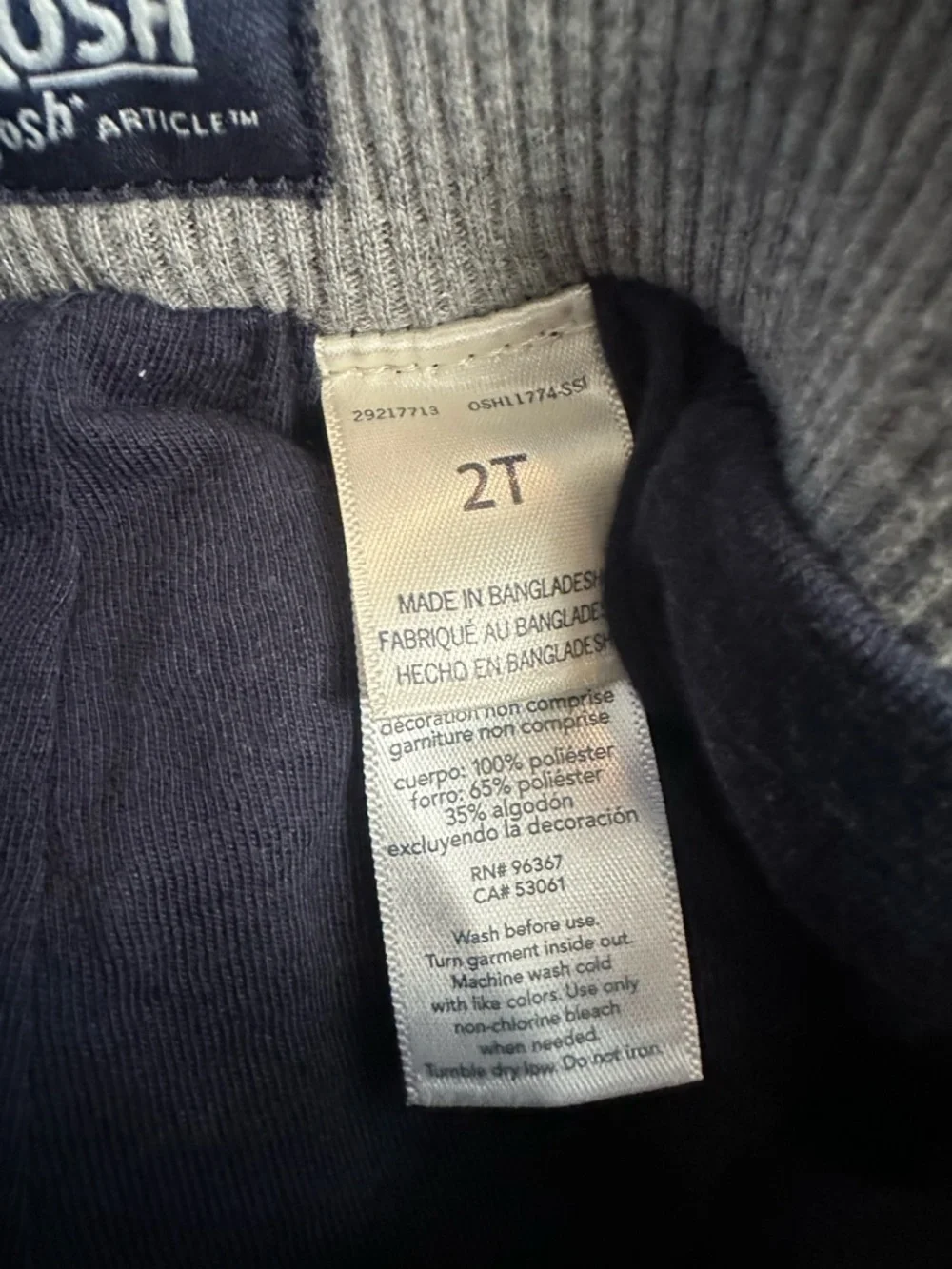 Vintage OshKosh B'gosh Navy Sweatpants with White Side Stripes